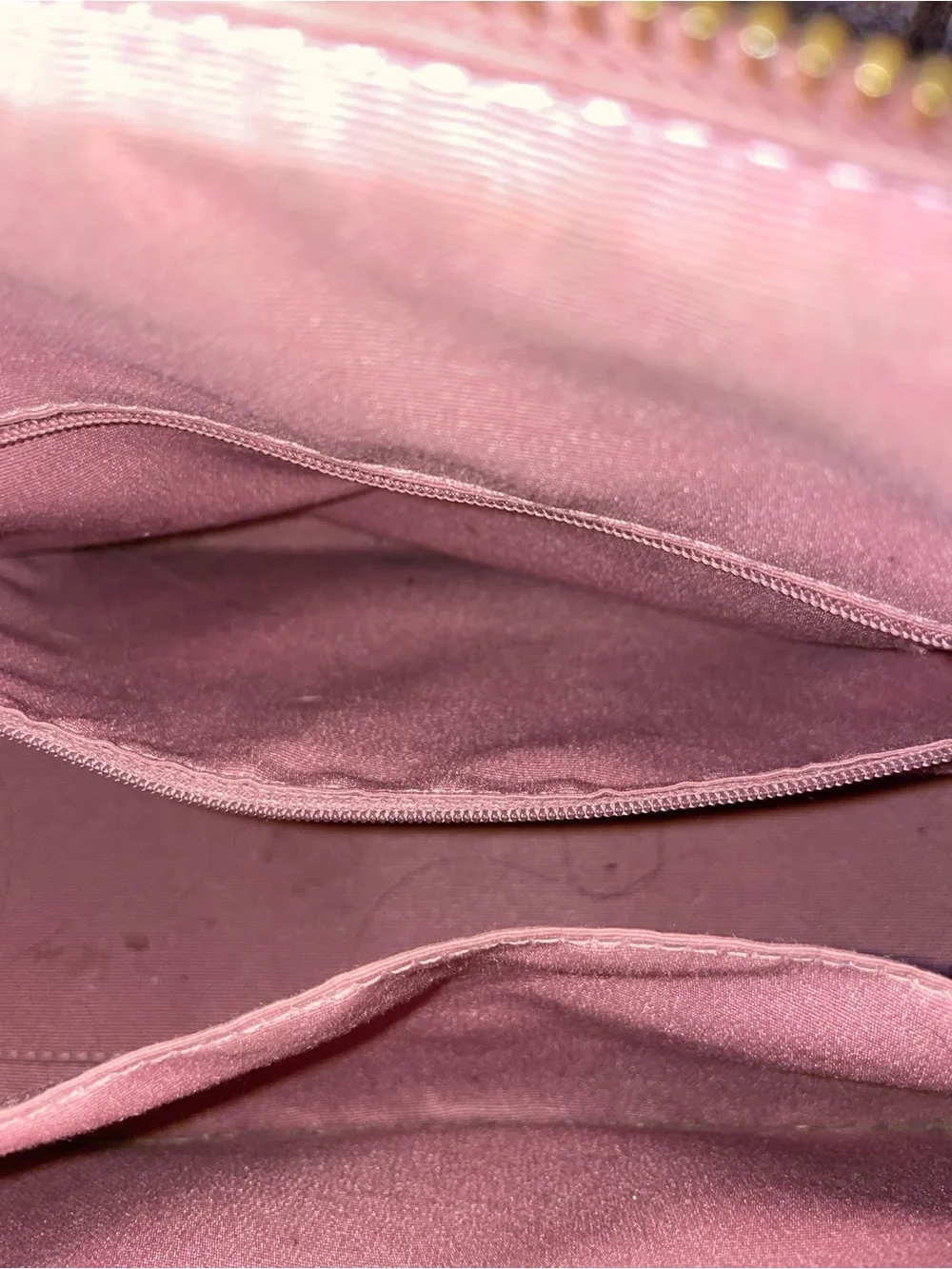 Coach Beige Signature Floral Dome Satchel with Pink Trim